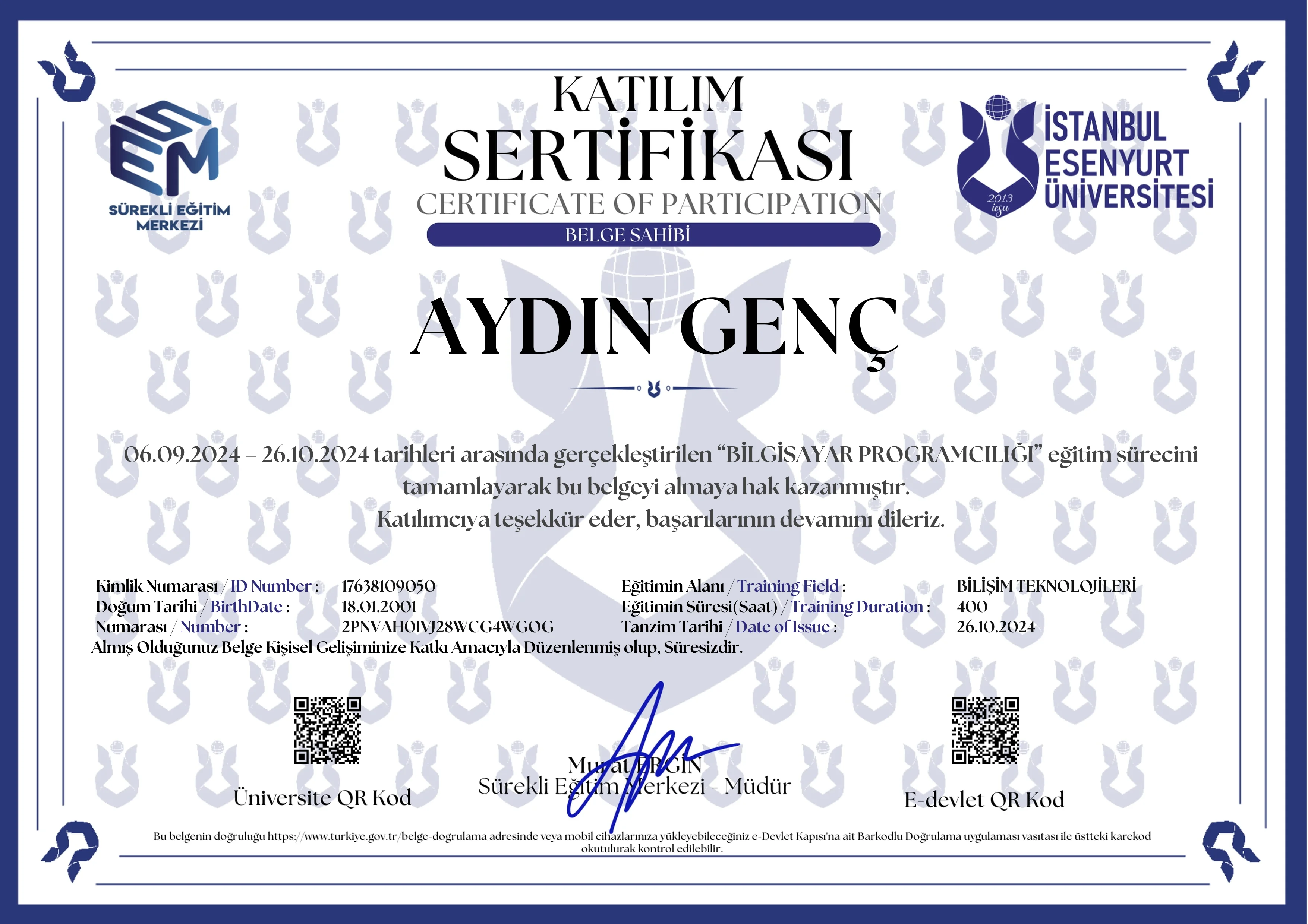 Bilgisayar Programcılığı için Finansmanlar bilgilendirme görseli